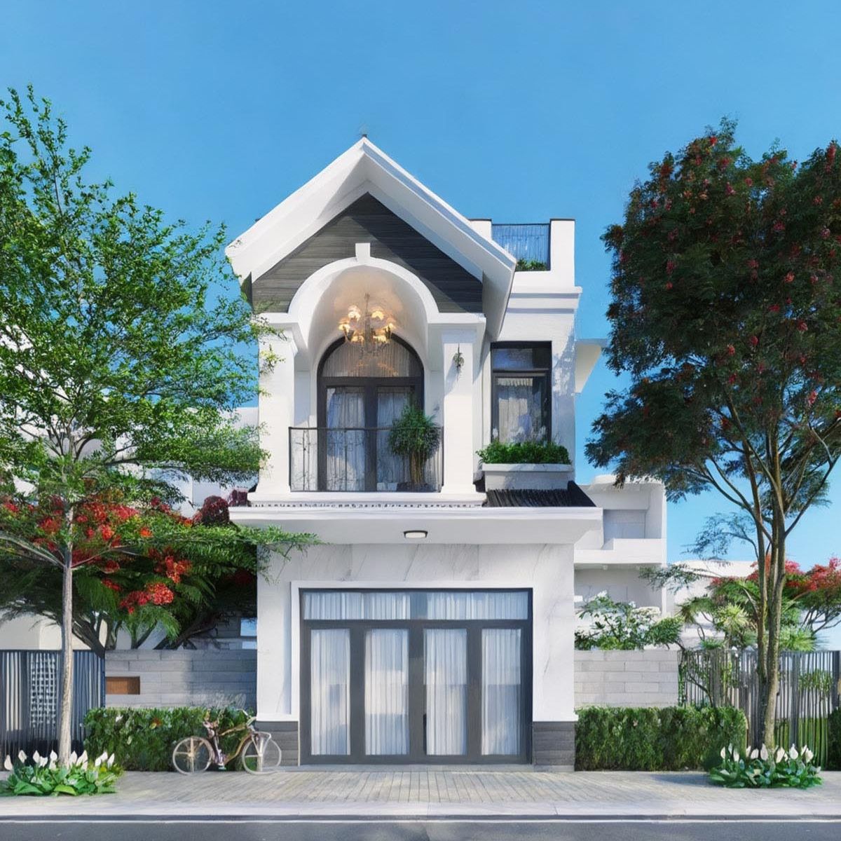 Mẫu thiết kế nh&agrave; 1 trệt 1 lầu 4x15 m&aacute;i Th&aacute;i được nhiều gia đ&igrave;nh ở th&agrave;nh phố lựa chọn (Ảnh: Sưu tầm)