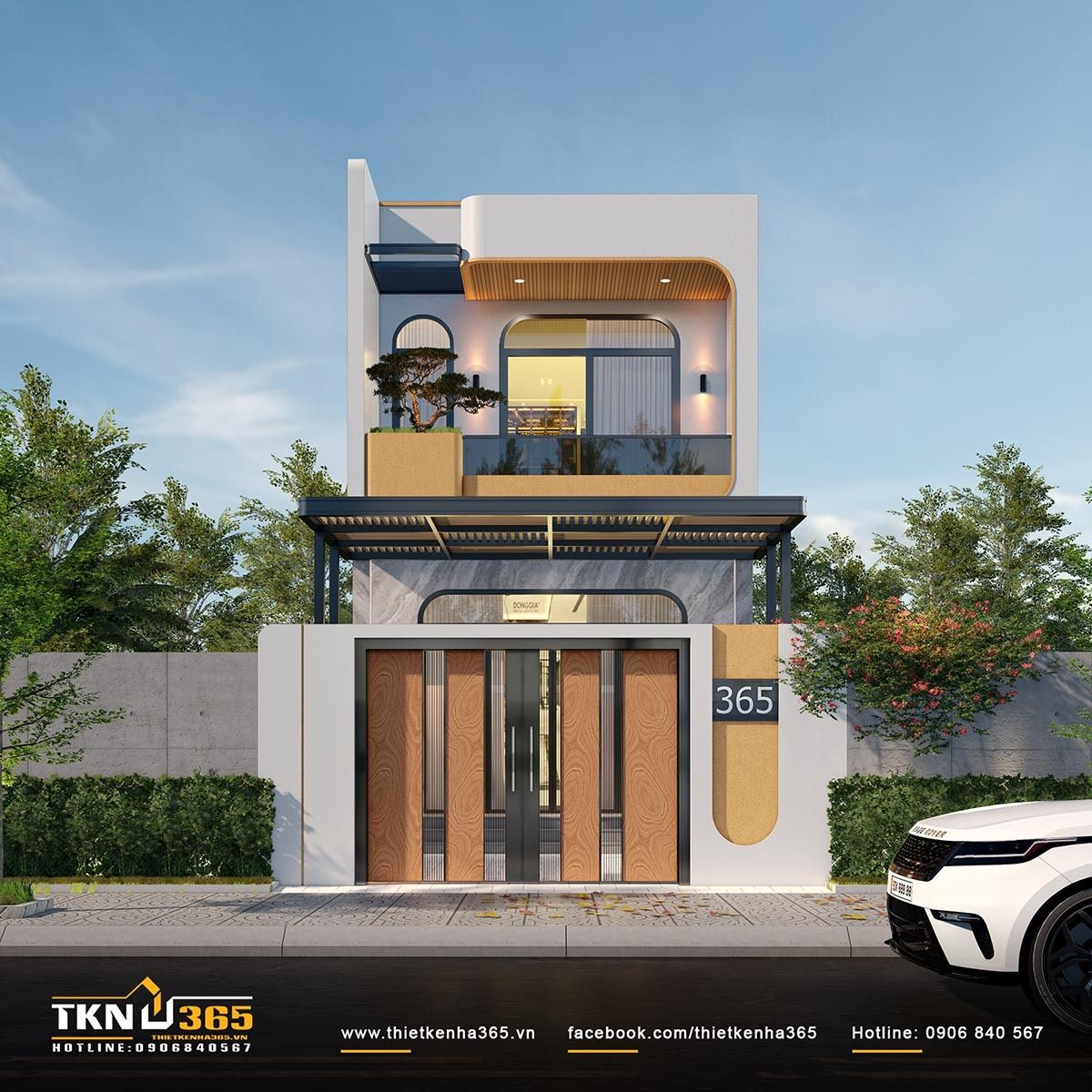 Thiết kế nh&agrave; 1 trệt 1 lầu m&aacute;i bằng sở hữu thiết kế mặt tiền đơn giản nhưng thu h&uacute;t