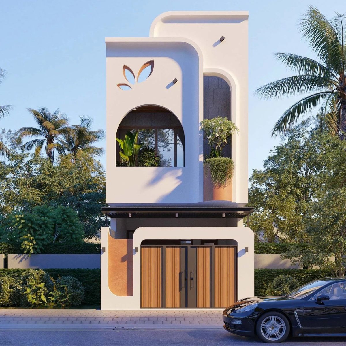 Mẫu nh&agrave; 1 trệt 1 lầu 5x20 3 ph&ograve;ng ngủ đ&aacute;p ứng nhu cầu sử dụng của gia đ&igrave;nh c&oacute; 4 - 5 th&agrave;nh vi&ecirc;n (Ảnh: Sưu tầm)