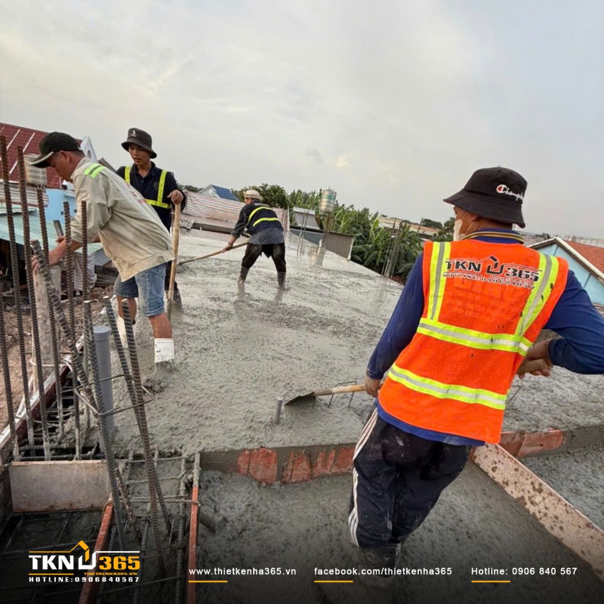 H&igrave;nh ảnh đổ s&agrave;n b&ecirc; t&ocirc;ng tầng 1