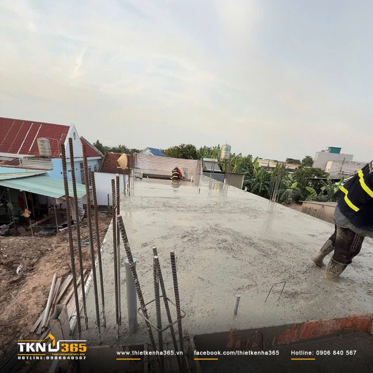 H&igrave;nh ảnh đổ s&agrave;n b&ecirc; t&ocirc;ng tầng 1