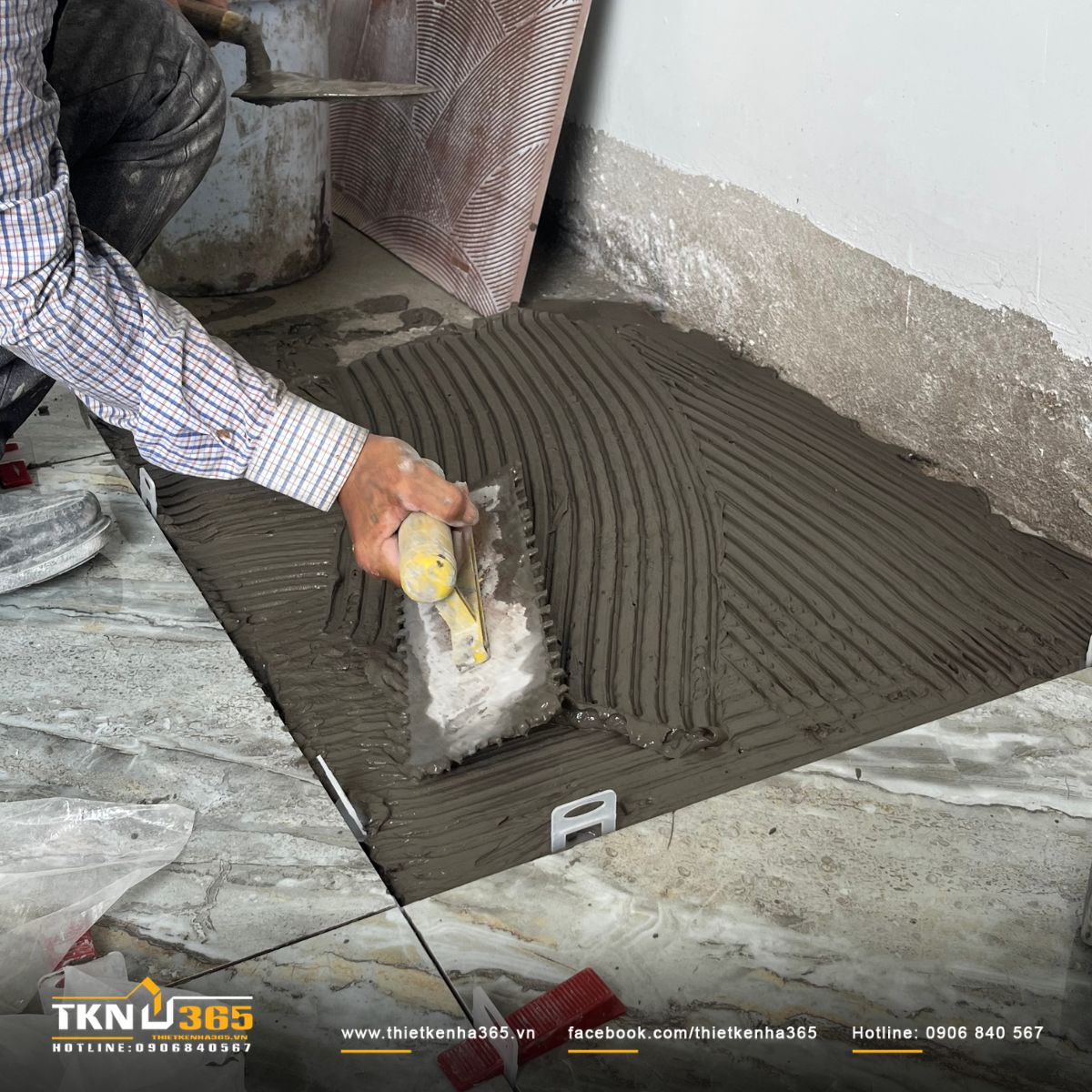 H&igrave;nh ảnh ốp gạch s&agrave;n nh&agrave; phố 1 trệt 2 lầu 1 s&acirc;n thượng M&rsquo;S House