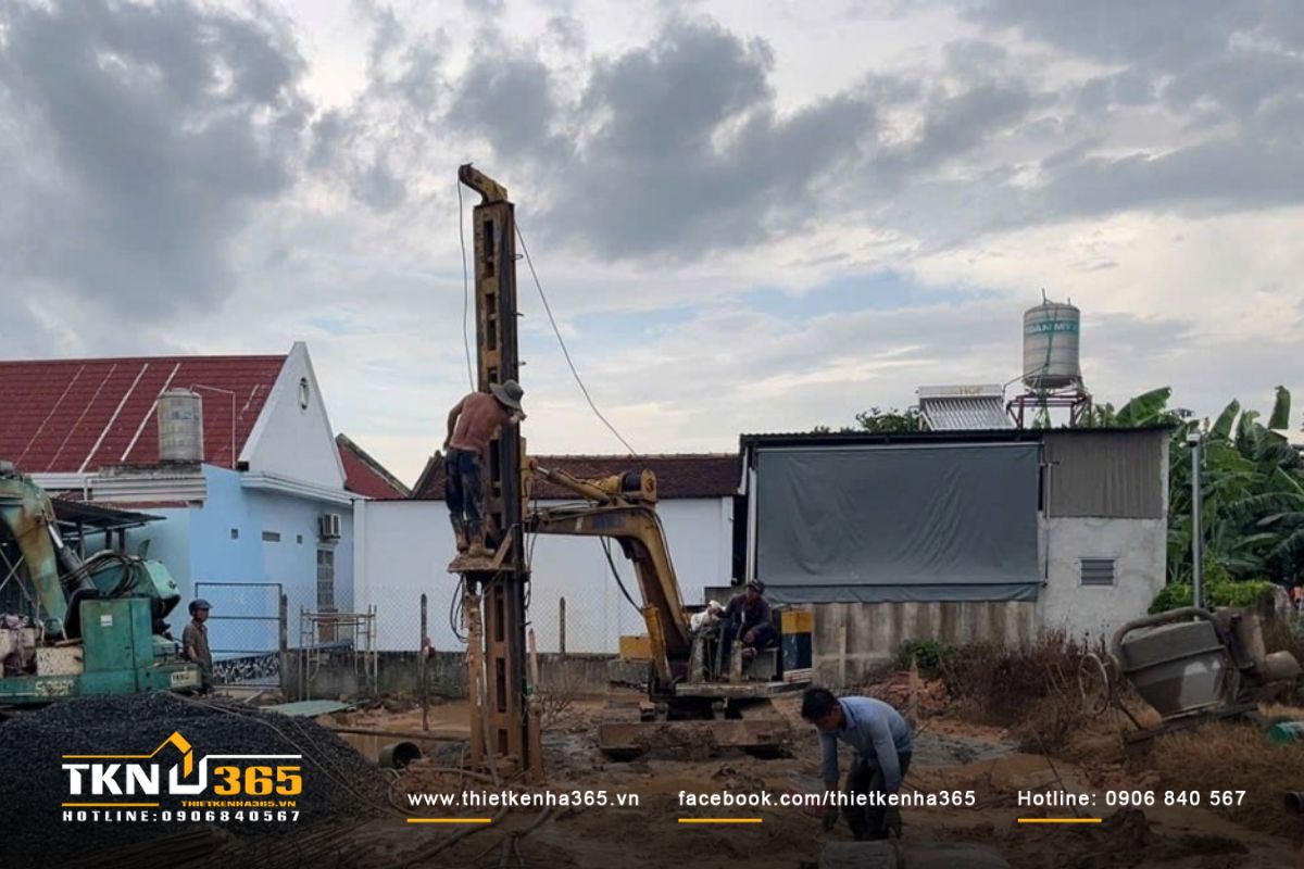 H&igrave;nh ảnh thi c&ocirc;ng khoan cọc nhồi (m&oacute;ng cọc)