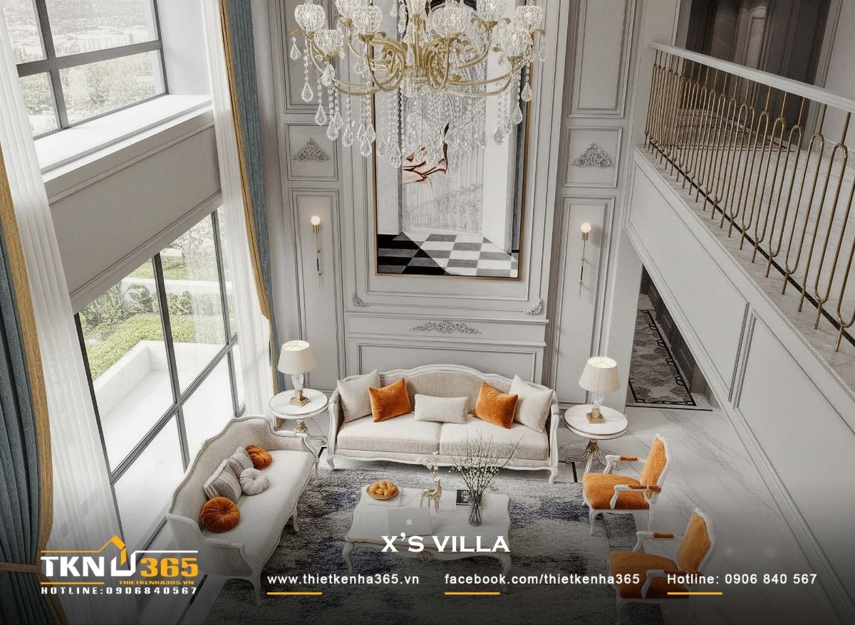 Bố cục nội thất tu&acirc;n thủ trục đối xứng r&otilde; r&agrave;ng, gi&uacute;p kh&ocirc;ng gian cao rộng vẫn giữ được sự ổn định v&agrave; c&acirc;n bằng thị gi&aacute;c