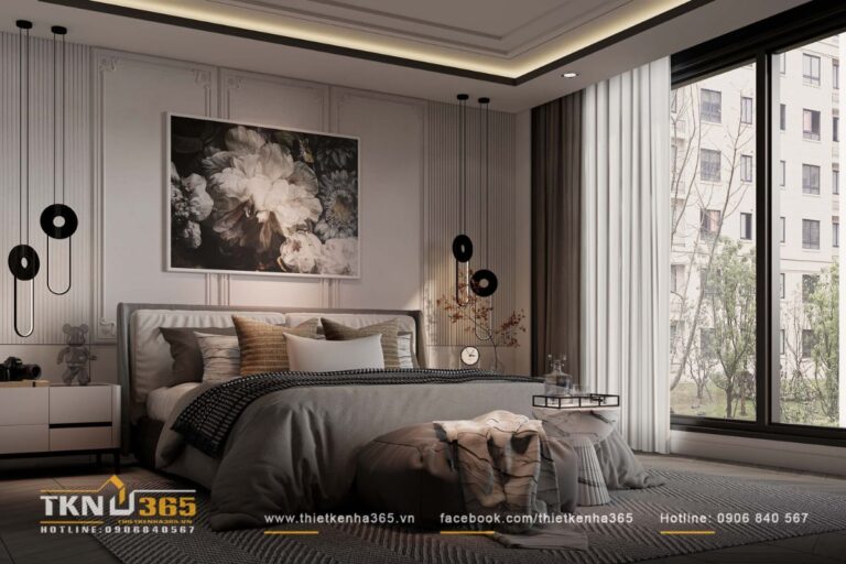 &Aacute;nh s&aacute;ng tự nhi&ecirc;n đi qua hệ cửa k&iacute;nh lớn kết hợp r&egrave;m mỏng, gi&uacute;p kh&ocirc;ng gian lu&ocirc;n dịu nhẹ v&agrave; dễ chịu trong mọi thời điểm