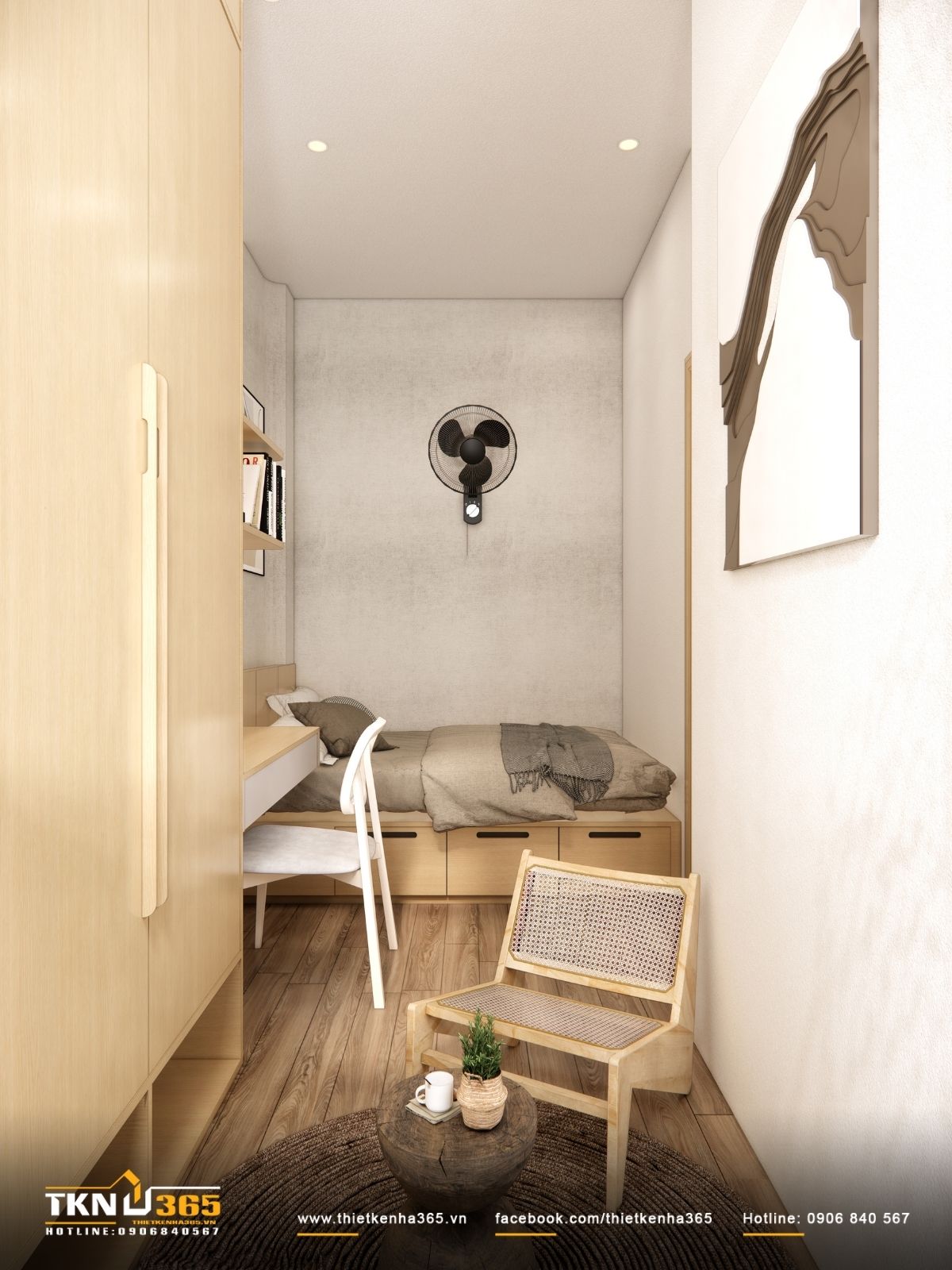 Giường thấp, lối đi rộng gi&uacute;p việc di chuyển an to&agrave;n v&agrave; thoải m&aacute;i cho người lớn tuổi