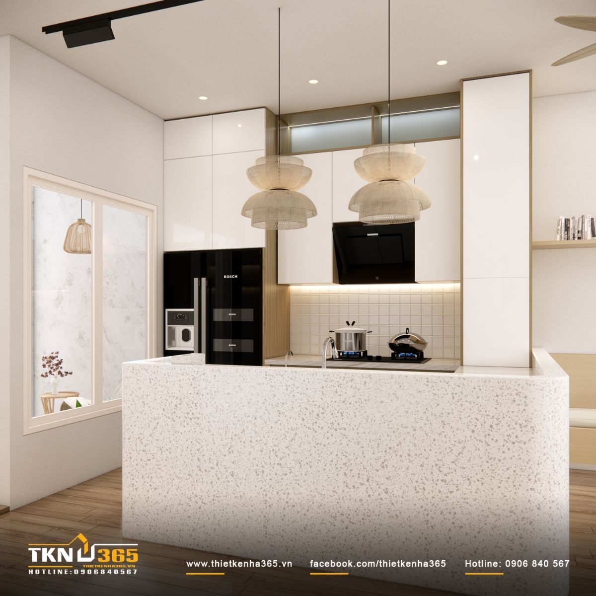 Bố cục gọn g&agrave;ng, vật liệu trung t&iacute;nh đảm bảo c&ocirc;ng năng sử dụng h&agrave;ng ng&agrave;y m&agrave; kh&ocirc;ng ph&aacute; vỡ tổng thể kh&ocirc;ng gian