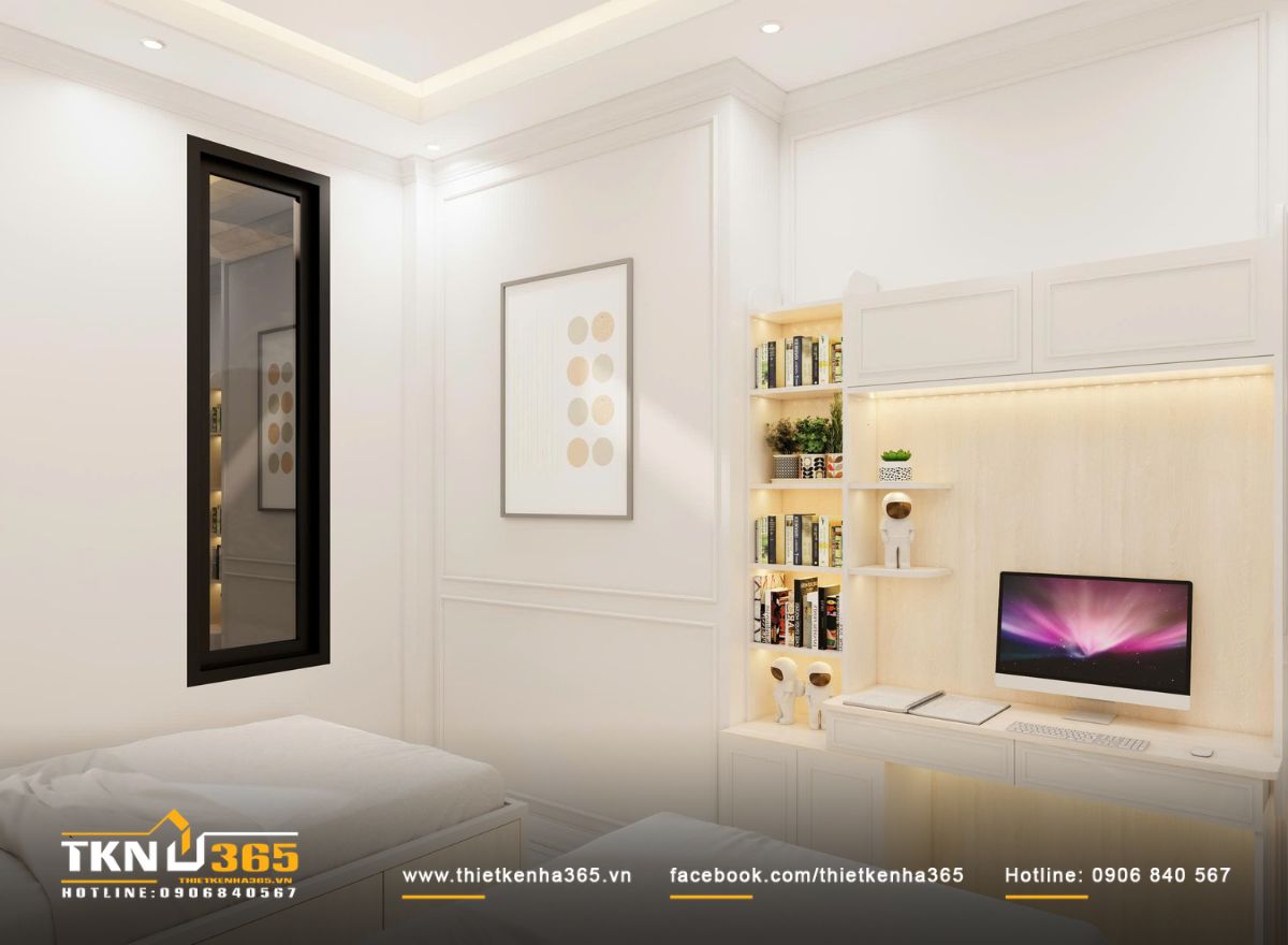 Gỗ s&aacute;ng, &aacute;nh s&aacute;ng hắt nhẹ v&agrave; bề mặt phẳng phối hợp vừa đủ, tạo n&ecirc;n g&oacute;c sinh hoạt &ecirc;m &aacute;i, kh&ocirc;ng g&acirc;y căng thẳng