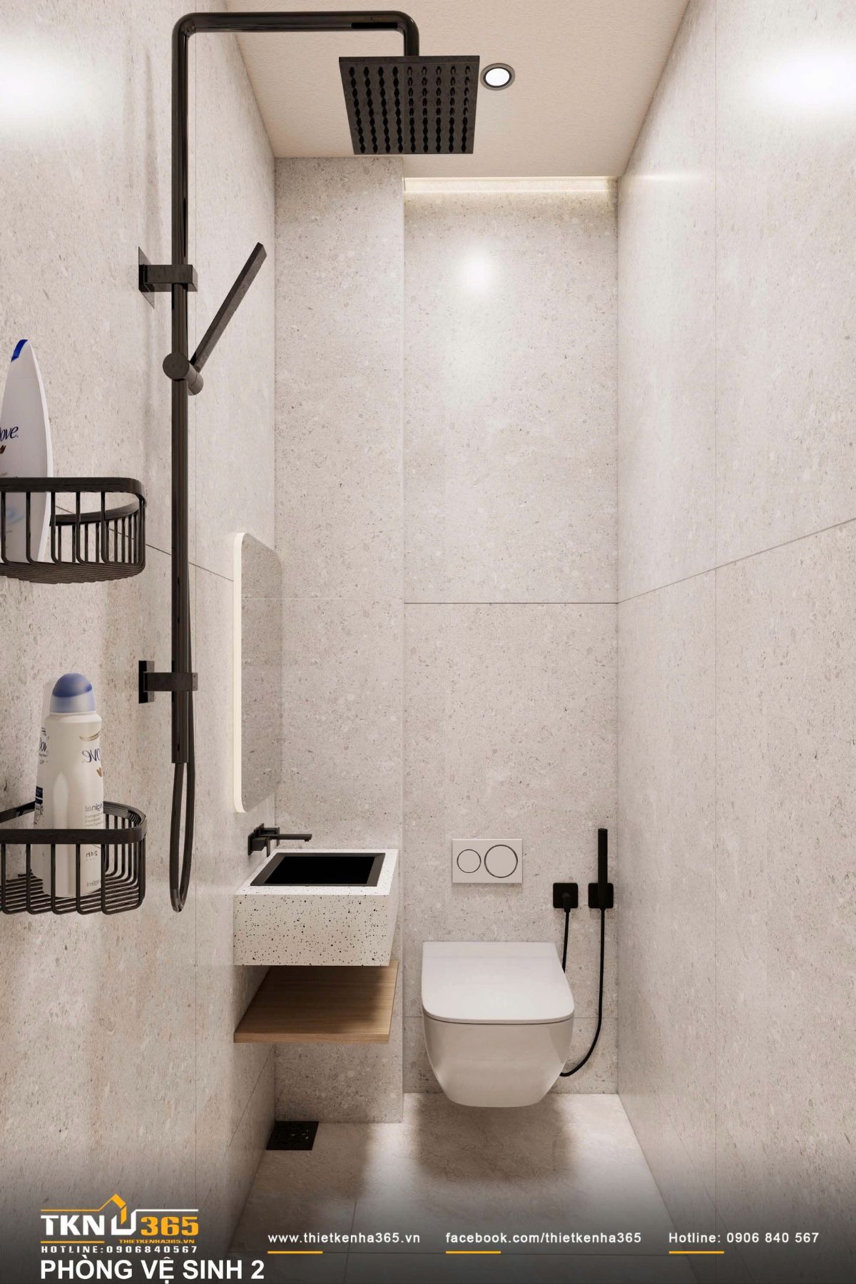 Lavabo treo tường kết hợp hộc lưu trữ b&ecirc;n dưới, tối ưu diện t&iacute;ch cho nh&agrave; phố 3 tầng