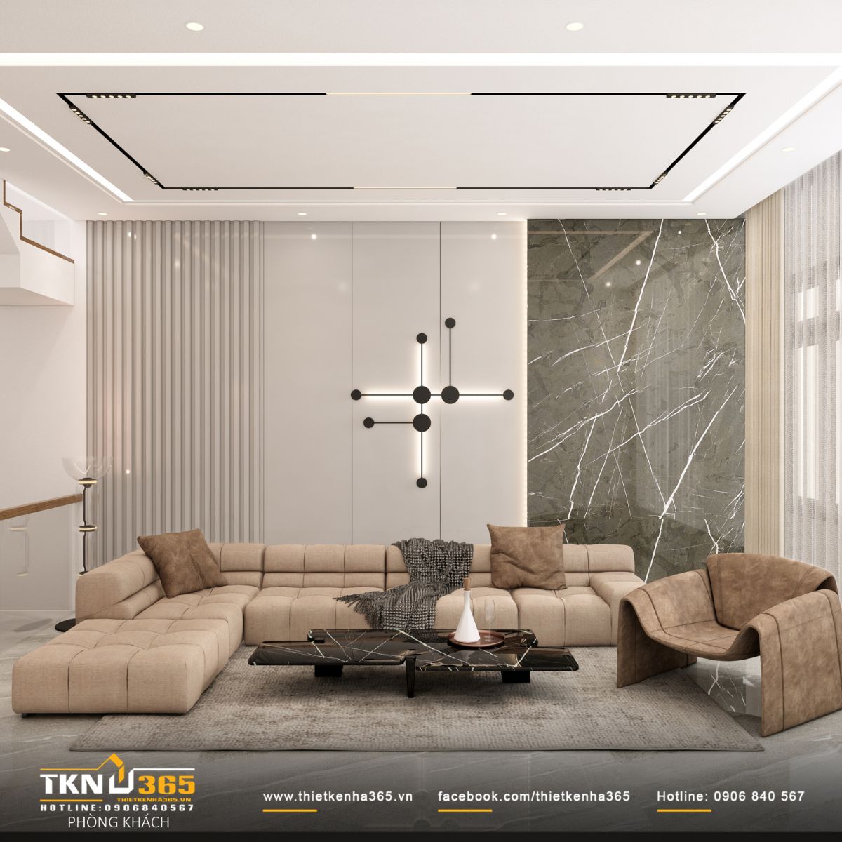 Không gian tiết chế chi tiết, duy trì sự cân bằng giữa kết nối và riêng tư trong nhà phố 4 tầng