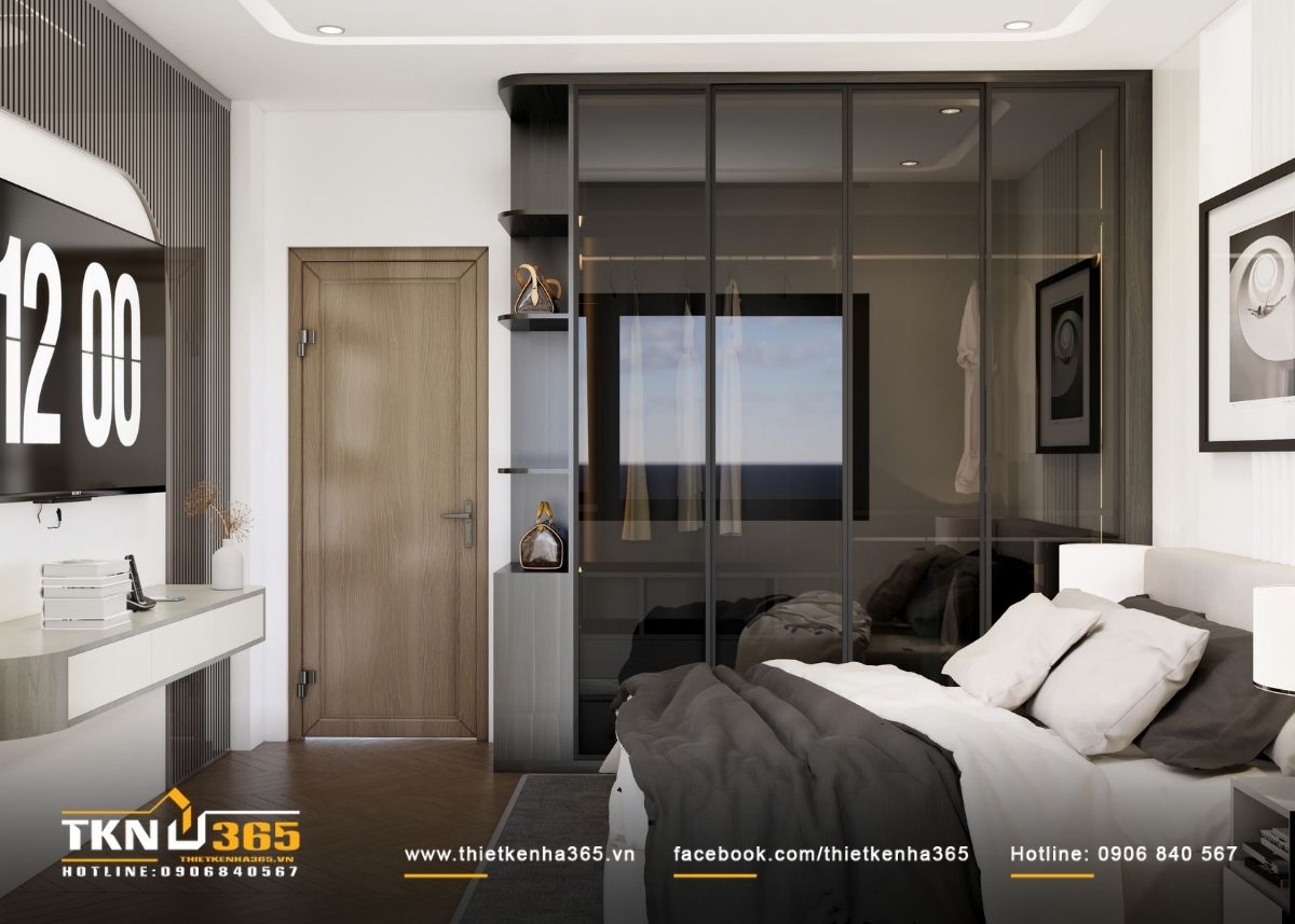 Ph&ograve;ng ngủ như một khoảng lặng ri&ecirc;ng tư, nơi nhịp sống chậm lại sau ng&agrave;y d&agrave;i l&agrave;m việc v&agrave; sinh hoạt