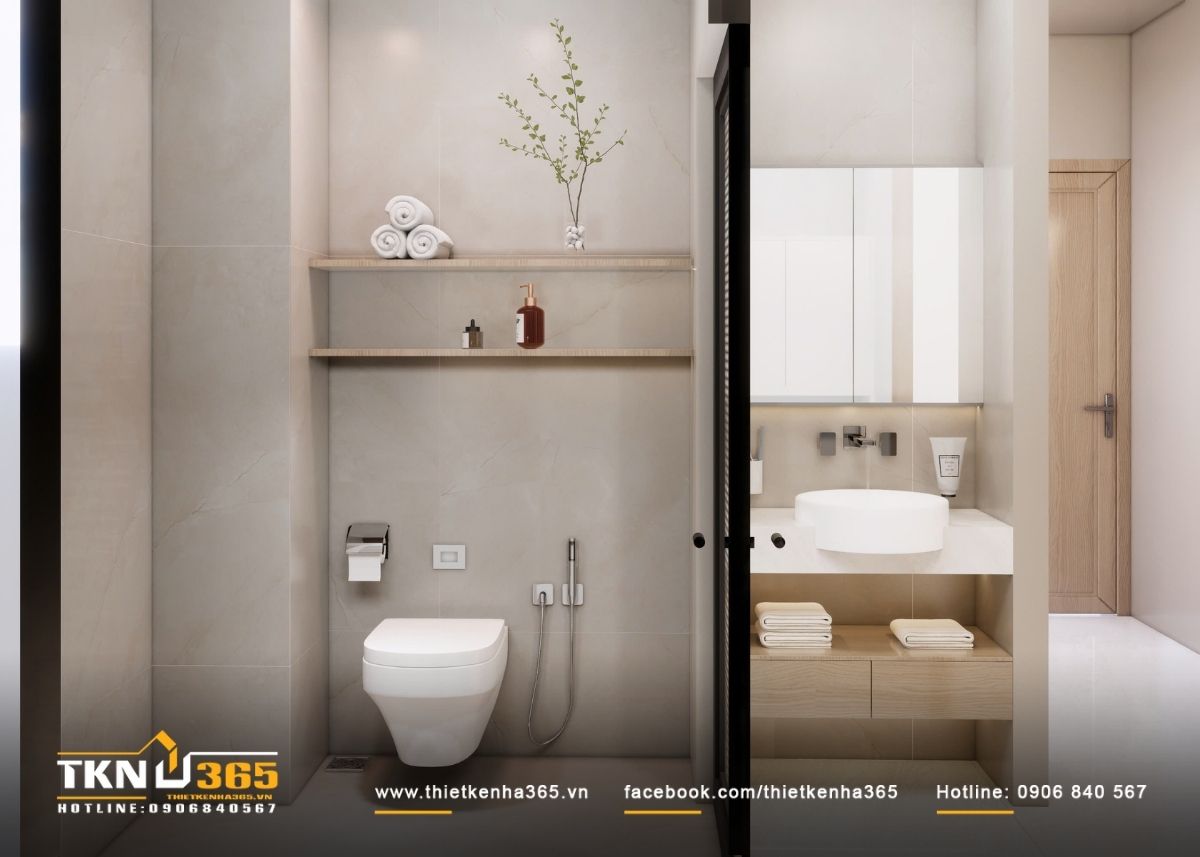 Ph&ograve;ng vệ sinh tổ chức gọn g&agrave;ng, c&aacute;c khu chức năng ph&acirc;n định r&otilde; r&agrave;ng, thuận tiện trong sử dụng h&agrave;ng ng&agrave;y