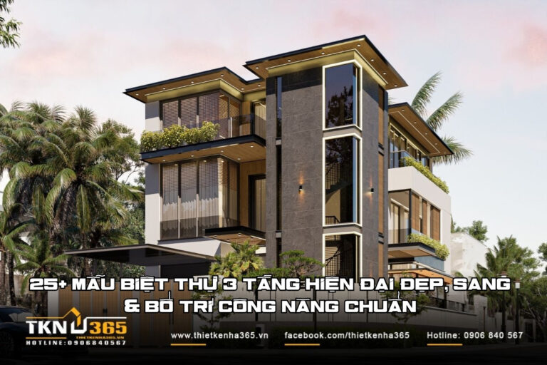 biệt thự 3 tầng hiện đại đẹp