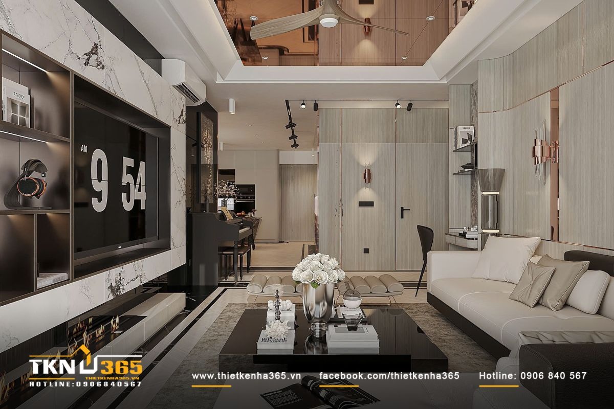 Hoàn thiện khá - cao cấp làm tăng chi phí xây nhà 1 trệt 1 lầu do yêu cầu vật liệu và kỹ thuật cao hơn