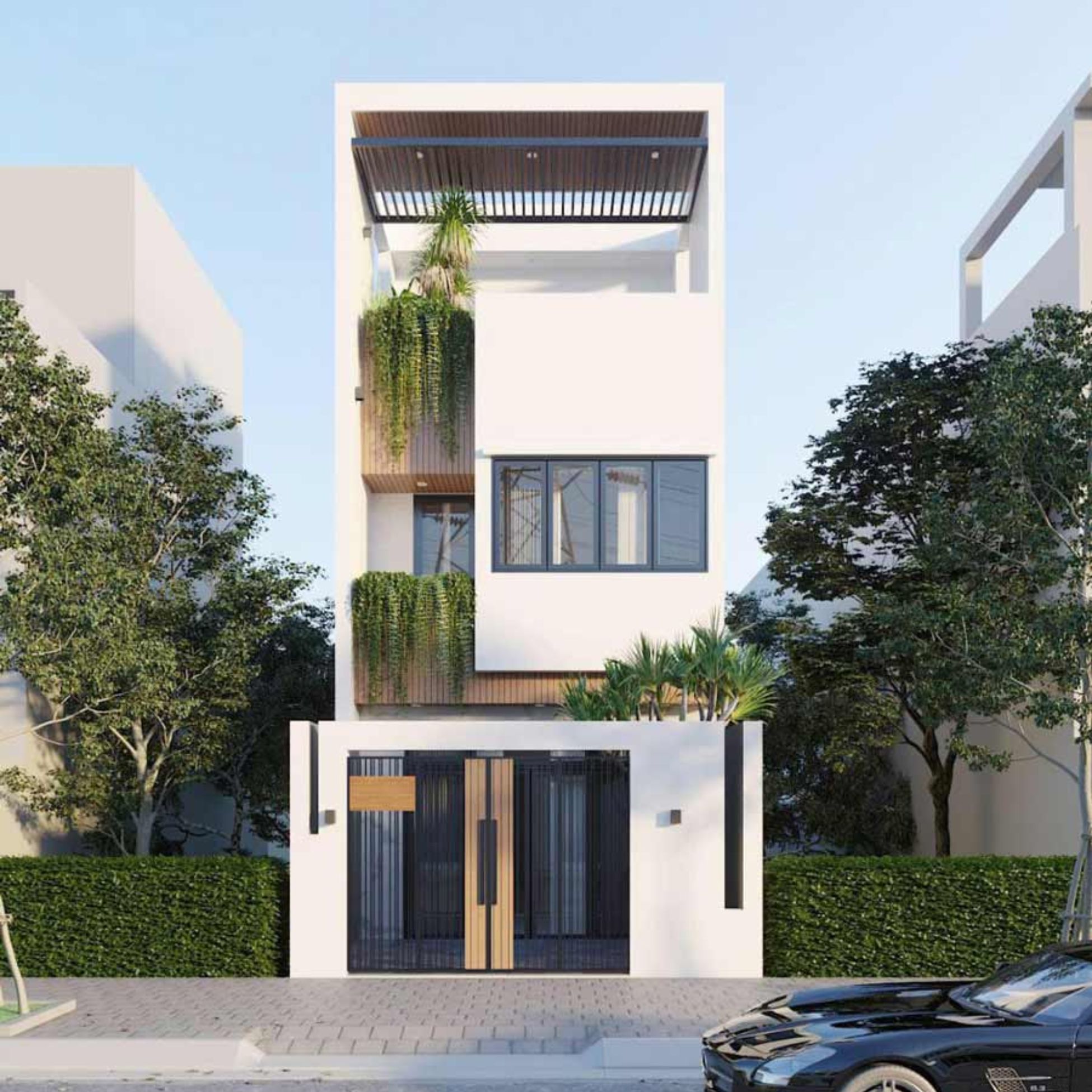 Chi phí xây nhà 1 trệt 1 lầu có sân thượng phụ thuộc vào nhiều yếu tố khác nhau (Ảnh: Sưu tầm)