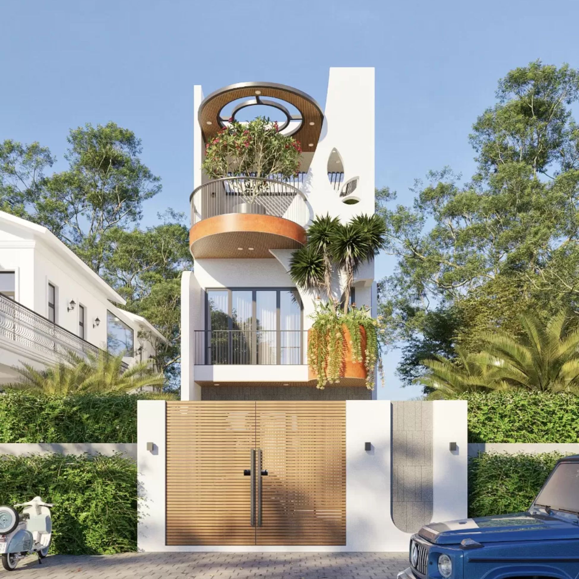 Nhà 1 trệt 1 lầu 1 sân thượng có thể thay đổi mục đích sử dụng trong tương lai nếu lựa chọn thiết kế hợp lý ngay từ đầu (Ảnh: Sưu tầm)