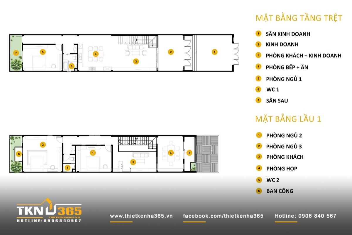 T&ugrave;y v&agrave;o nhu cầu sử dụng, gia chủ c&oacute; thể lựa chọn phương &aacute;n thiết kế nh&agrave; 1 trệt 1 lầu 5x15m 2 - 3 ph&ograve;ng ngủ