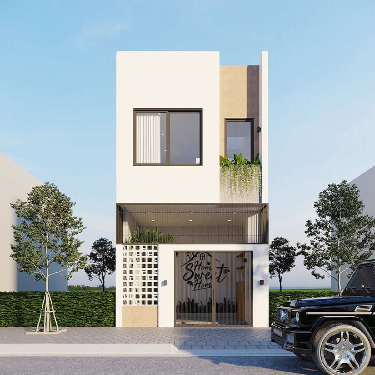 Nh&agrave; 1 trệt 1 lầu 5x15 c&oacute; s&acirc;n trước hoặc s&acirc;n sau mang luồng kh&ocirc;ng kh&iacute; m&aacute;t mẻ đến mọi ng&oacute;c ng&aacute;ch b&ecirc;n trong (Ảnh: Sưu tầm)