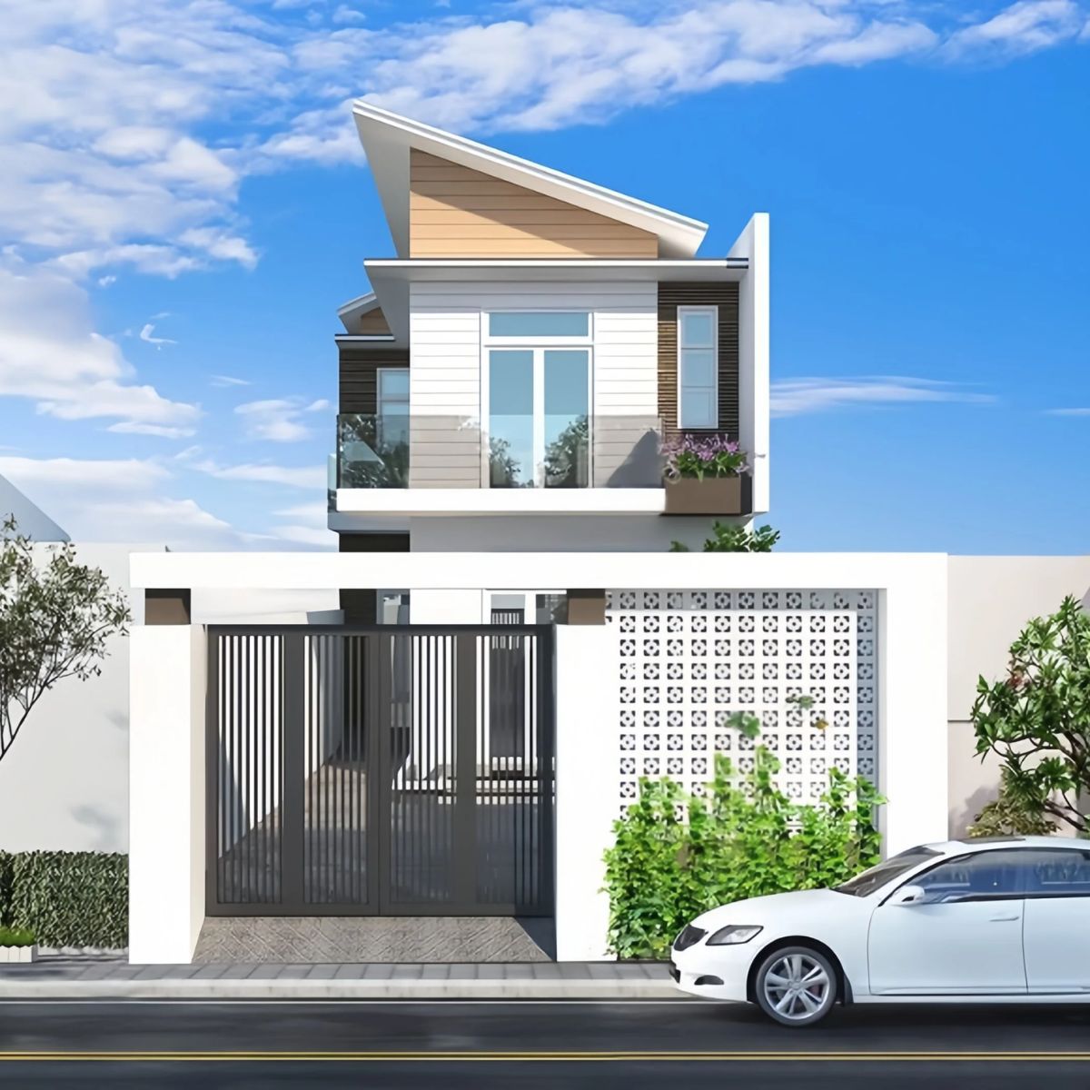 Mẫu nh&agrave; 2 tầng 5x15 ph&ugrave; hợp với quỹ đất ở đ&ocirc; thị nhưng cần bố tr&iacute; c&ocirc;ng năng hợp l&yacute; để đảm bảo th&ocirc;ng tho&aacute;ng (Ảnh: Sưu tầm)