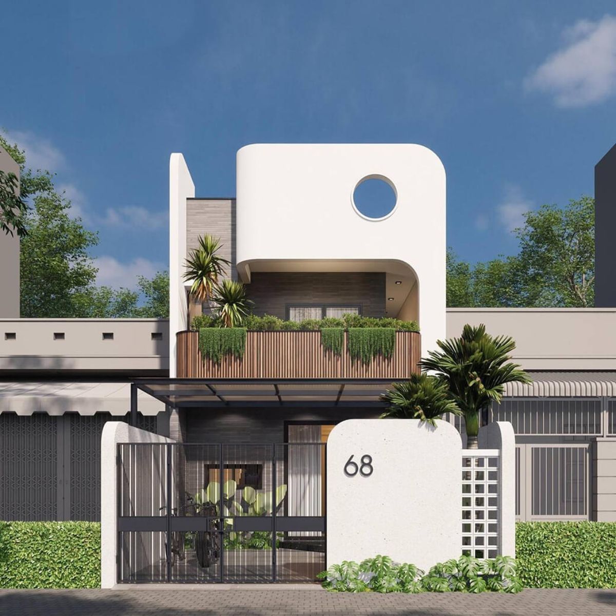 Mẫu nhà 1 trệt 1 lầu 4x12 đẹp được nhiều gia đình quan tâm tìm hiểu (Ảnh: Sưu tầm)