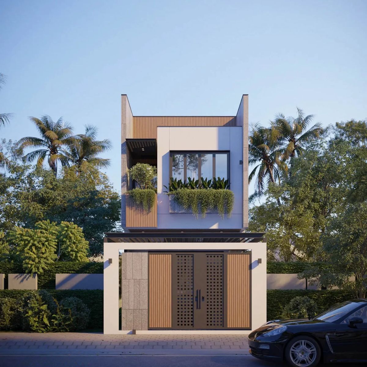 Nhà 1 trệt 1 lầu đẹp 4x12 xây dựng trên lô đất mặt tiền 4m, dài 12m (Ảnh: Sưu tầm)