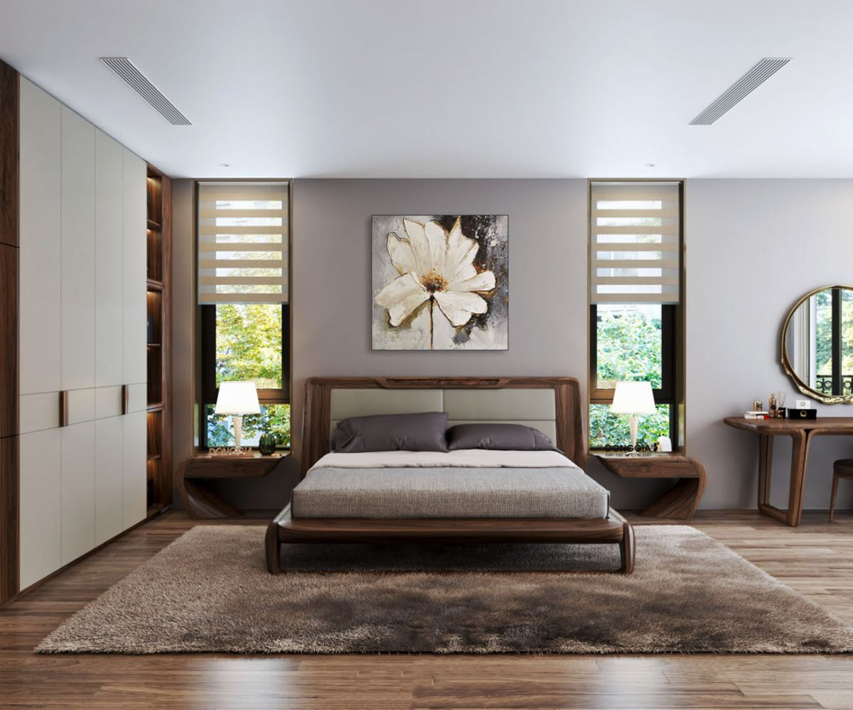 Tầng lầu của nhà 1 trệt 1 lầu đẹp 4x12 chủ yếu dành riêng cho phòng ngủ (Ảnh: Sưu tầm)