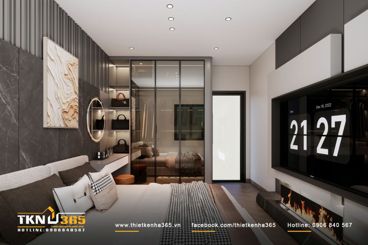 Tủ quần &aacute;o cửa k&iacute;nh phản chiếu kh&ocirc;ng gian, tăng cảm gi&aacute;c rộng r&atilde;i cho ph&ograve;ng ngủ