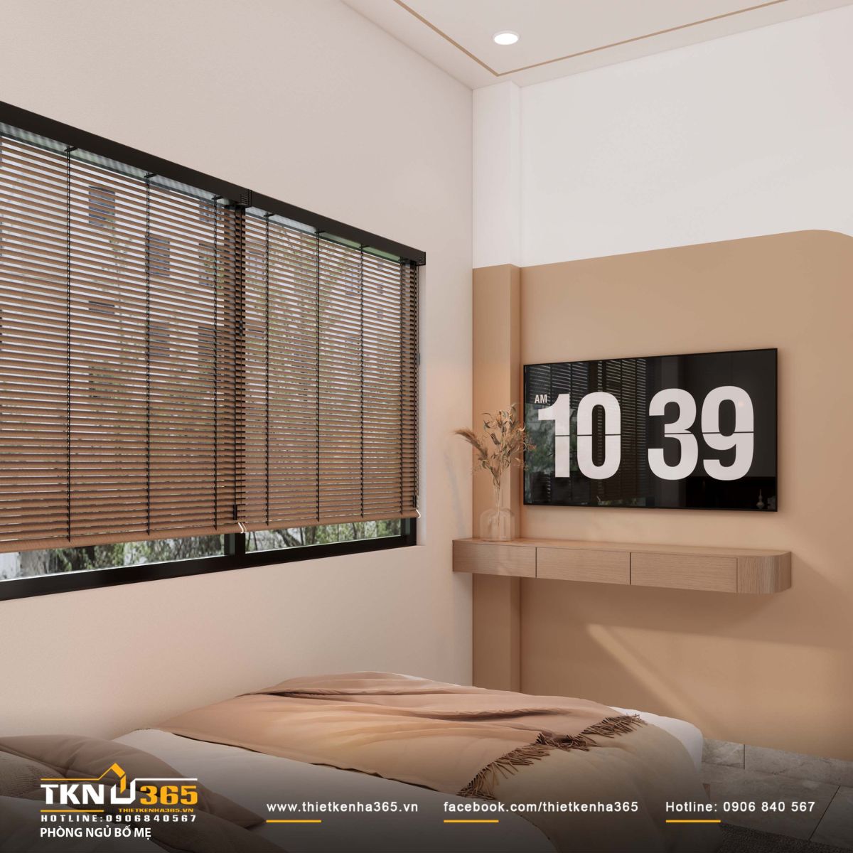 Hệ cửa sổ lớn kết hợp r&egrave;m s&aacute;o gi&uacute;p điều tiết &aacute;nh s&aacute;ng linh hoạt, giữ kh&ocirc;ng gian lu&ocirc;n tho&aacute;ng đ&atilde;ng nhưng vẫn đảm bảo sự ri&ecirc;ng tư cần thiết