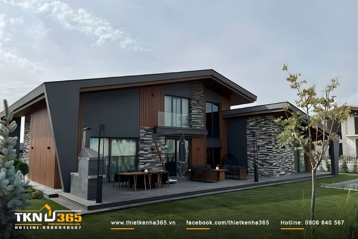 Nhà cấp 2 dùng bê tông cốt thép hoặc khung tường kiên cố, tuổi thọ 50 - 80 năm, phổ biến nhà phố đô thị