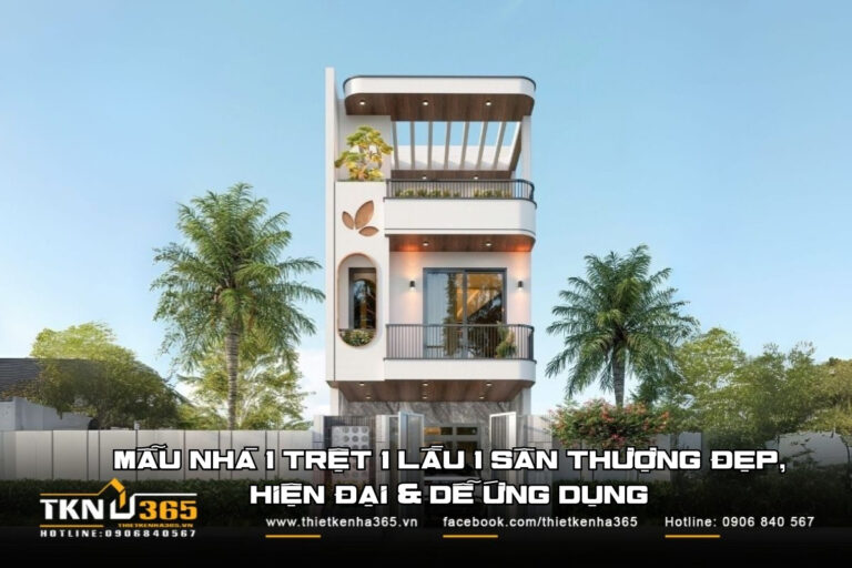 mẫu nh&agrave; 1 trệt 1 lầu 1 s&acirc;n thượng