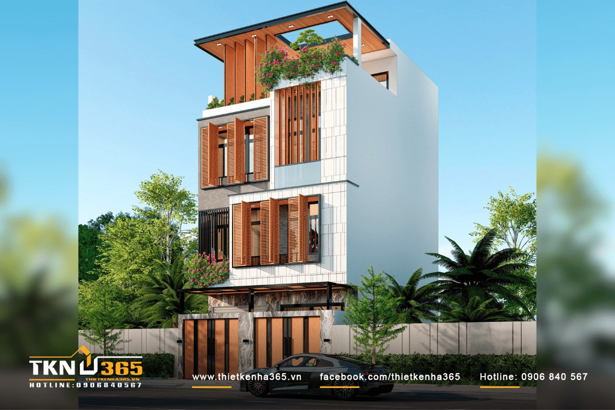 Gia chủ c&oacute; thể lựa chọn nh&agrave; 1 trệt 2 lầu s&acirc;n thượng trước hoặc nh&agrave; 1 trệt 2 lầu s&acirc;n thượng sau t&ugrave;y v&agrave;o nhu cầu sử dụng của gia đ&igrave;nh