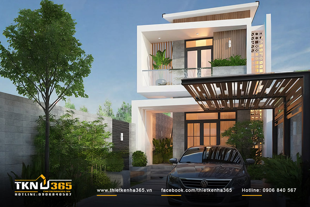 Mẫu thiết kế nhà 7x15m đẹp, tối ưu công năng (Kèm bản vẽ 1 tầng & 2 tầng)