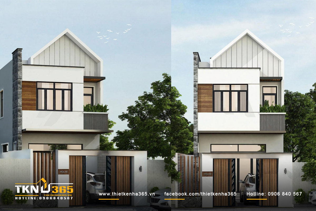 Mẫu nh&agrave; 1 trệt 1 lầu 6x20m c&oacute; gara &ocirc; t&ocirc; rộng tho&aacute;ng, đ&aacute;p ứng nhu cầu sử dụng linh hoạt của gia đ&igrave;nh