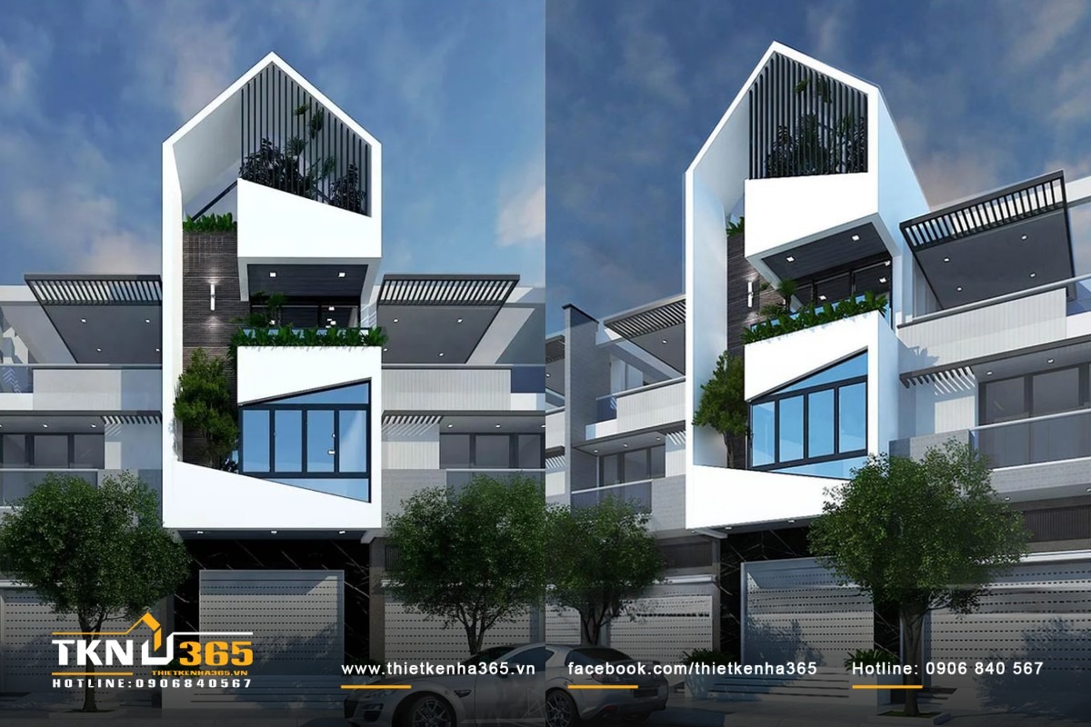 Mẫu nhà 1 trệt 2 lầu 5x15m thiết kế tối giản với gam màu trung tính chủ đạo