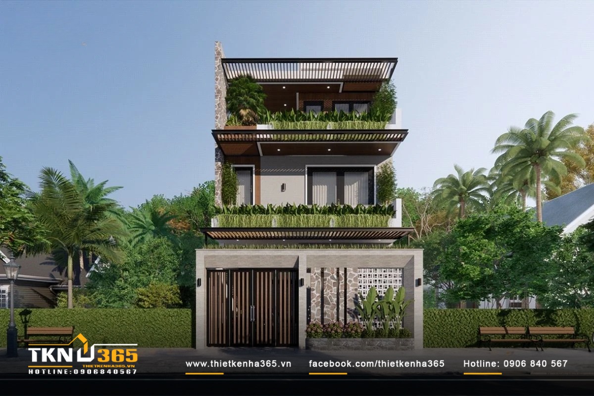 Mẫu nhà 1 trệt 2 lầu 6x15m mái bằng giúp gia chủ tối ưu chi phí xây dựng, tạo điều kiện cải tạo thoải mái trong tương lai