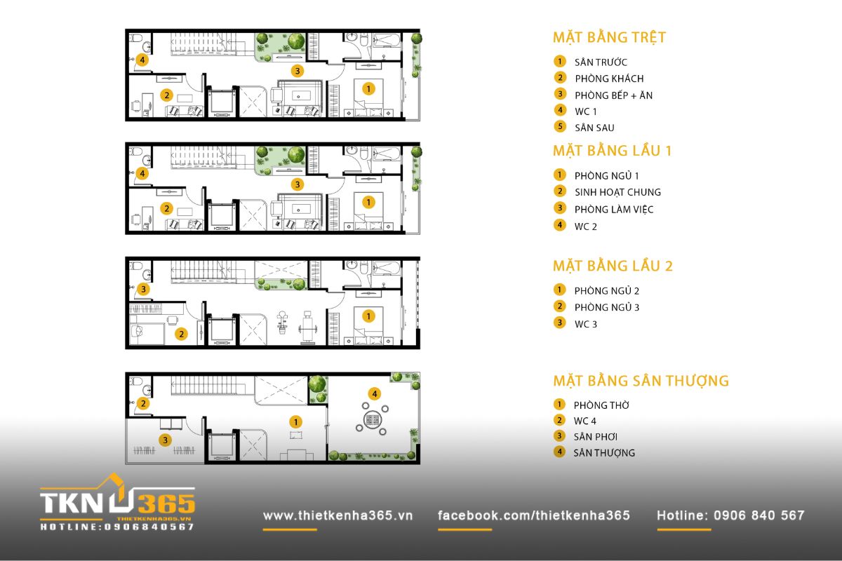 C&aacute;ch bố tr&iacute; c&aacute;c khu vực chức năng trong nh&agrave; phố 4 tầng rất ch&uacute; trọng đến t&iacute;nh kết nối giữa c&aacute;c th&agrave;nh vi&ecirc;n trong gia đ&igrave;nh