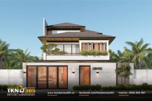 Nhiều gia đình lựa chọn mẫu thiết kế biệt thự 2 tầng 10x15 để khai thác hiệu quả lợi thế về mặt diện tích