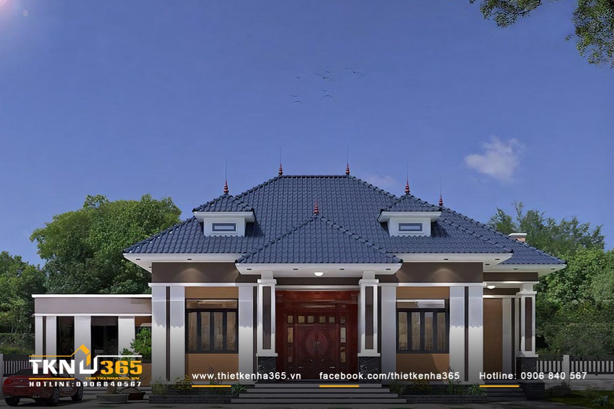 Mẫu nhà vườn mái Nhật xây dựng trên lô đất rộng, kết nối gần gũi với thiên nhiên