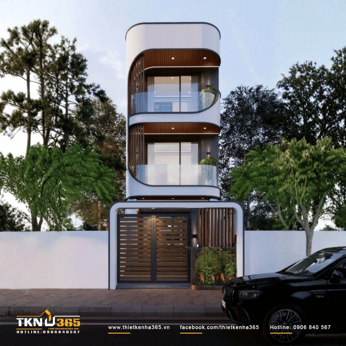 Mẫu nhà 1 trệt 2 lầu 4x18m bố trí lệch tầng, khắc phục nhược điểm thường gặp ở nhà phố “hẹp ngang dài sâu”