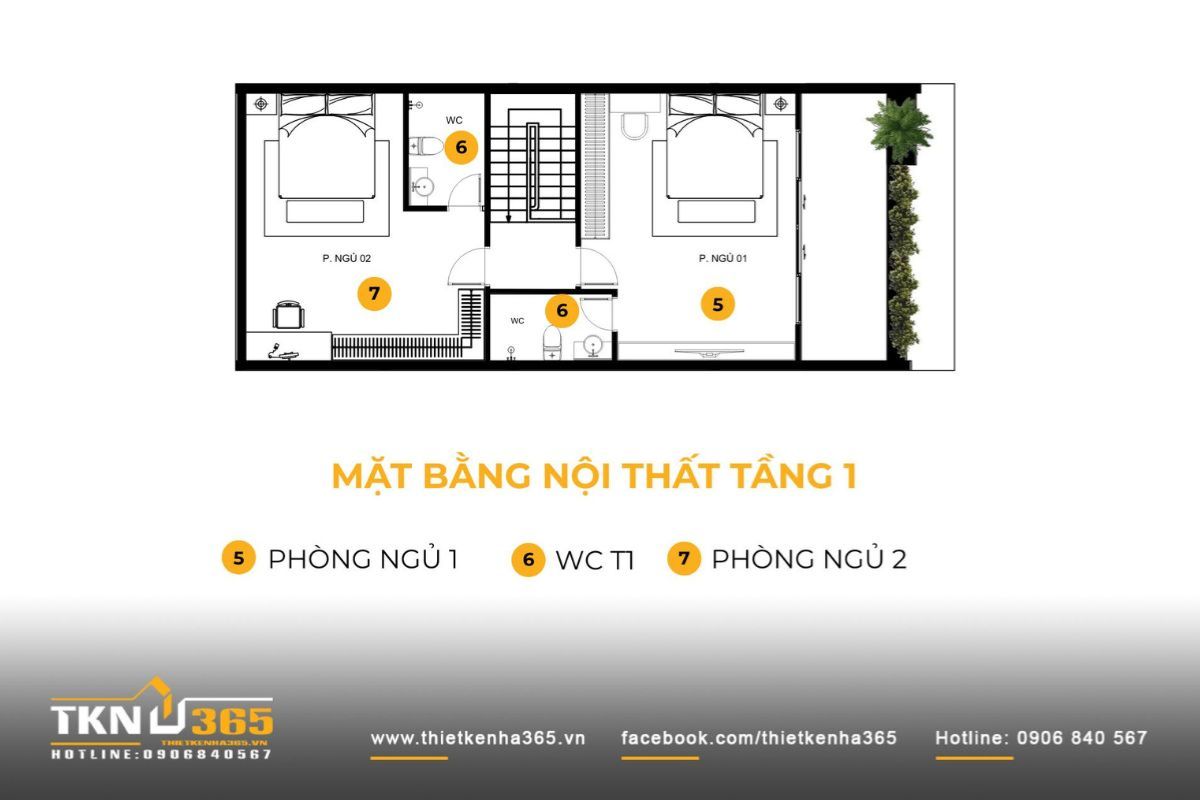 Lầu 1 của nh&agrave; 1 trệt 2 lầu 6x20m d&agrave;nh cho kh&ocirc;ng gian nghỉ ngơi ri&ecirc;ng tư