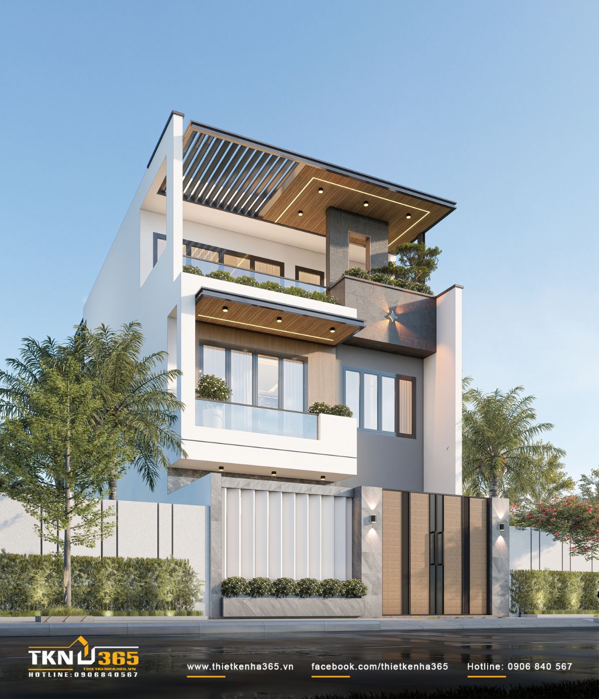 Sự đan xen giữa đặc - rỗng qua ban công kính, lam chắn và khoảng xanh, giúp công trình vừa thoáng sáng vừa giữ được độ riêng tư