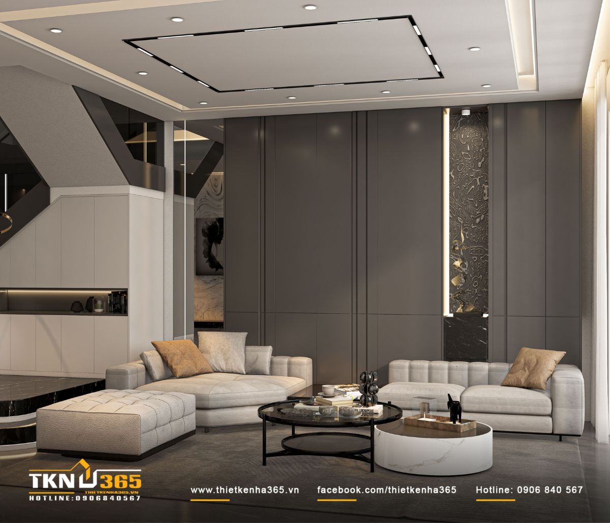 Tối ưu công năng nhà 100m2 3 tầng với không gian sinh hoạt chung liền mạch, khu vực riêng tư phân chia rõ ràng