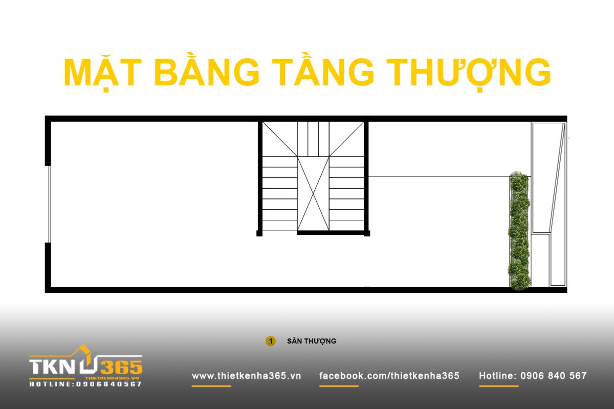 S&acirc;n thượng l&agrave; lớp kh&ocirc;ng gian cuối c&ugrave;ng, nơi c&acirc;y xanh tiếp tục tham gia điều h&ograve;a nhiệt v&agrave; tạo khoảng thở cho nh&agrave; phố 4 tầng