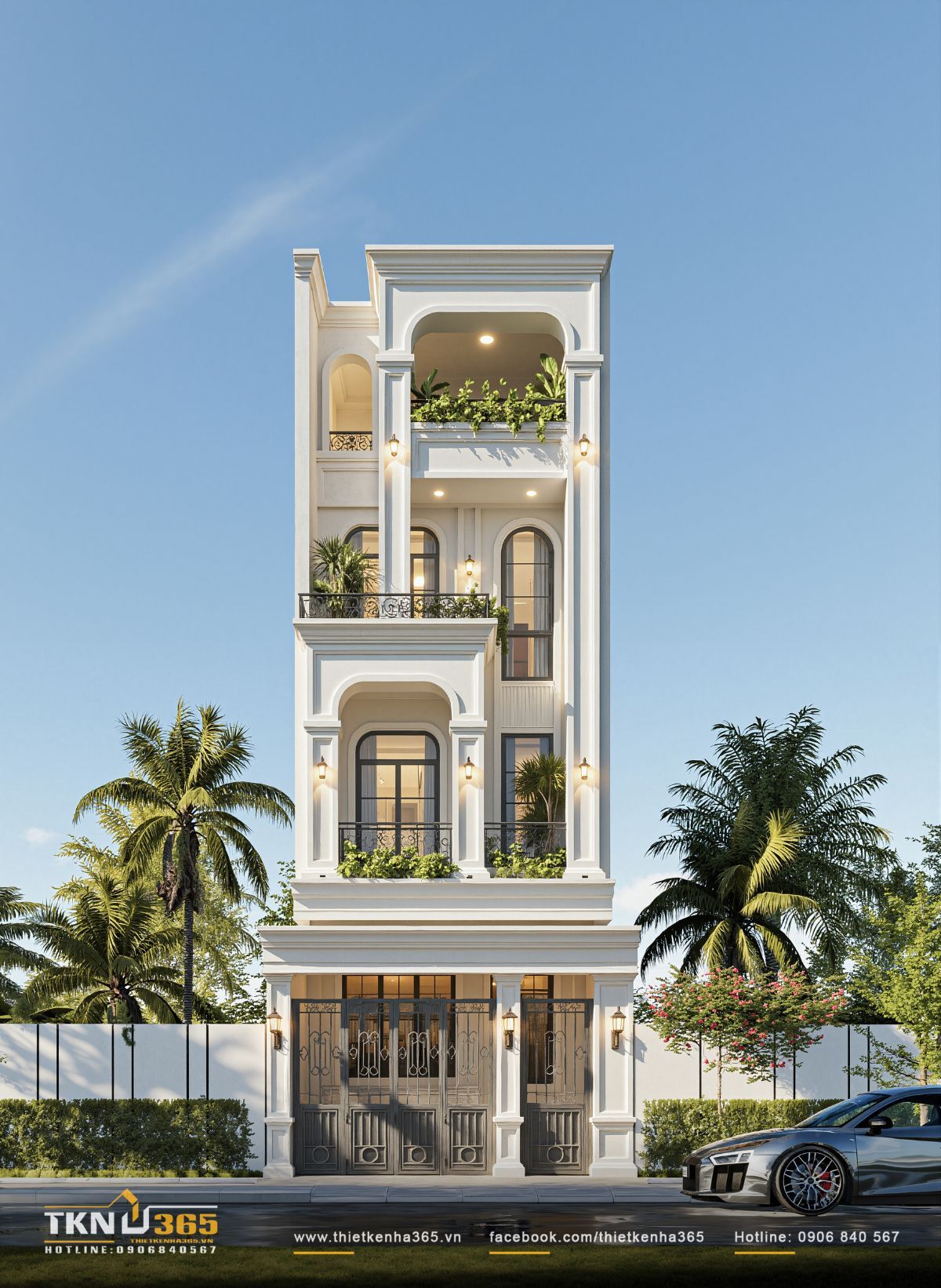 Thiết kế nhà phố 4 tầng 5x20m cần bố trí công năng hợp lý để vận hành ổn định và dễ cải tạo về sau