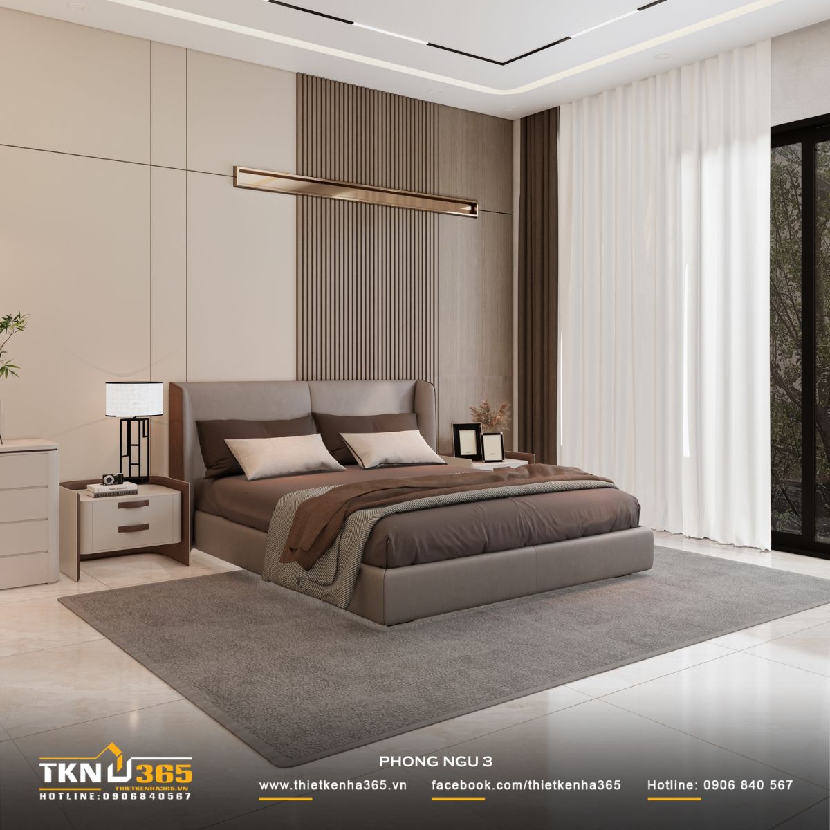 Thiết kế nội thất nhà phố 1 trệt 1 lầu: Lời giải cho không gian vừa ở vừa kinh doanh 15 Phòng ngủ 3 mở rộng theo chiều ngang, tận dụng mảng cửa lớn để đưa ánh sáng vào sâu bên trong, tạo cảm giác thoáng và nhẹ