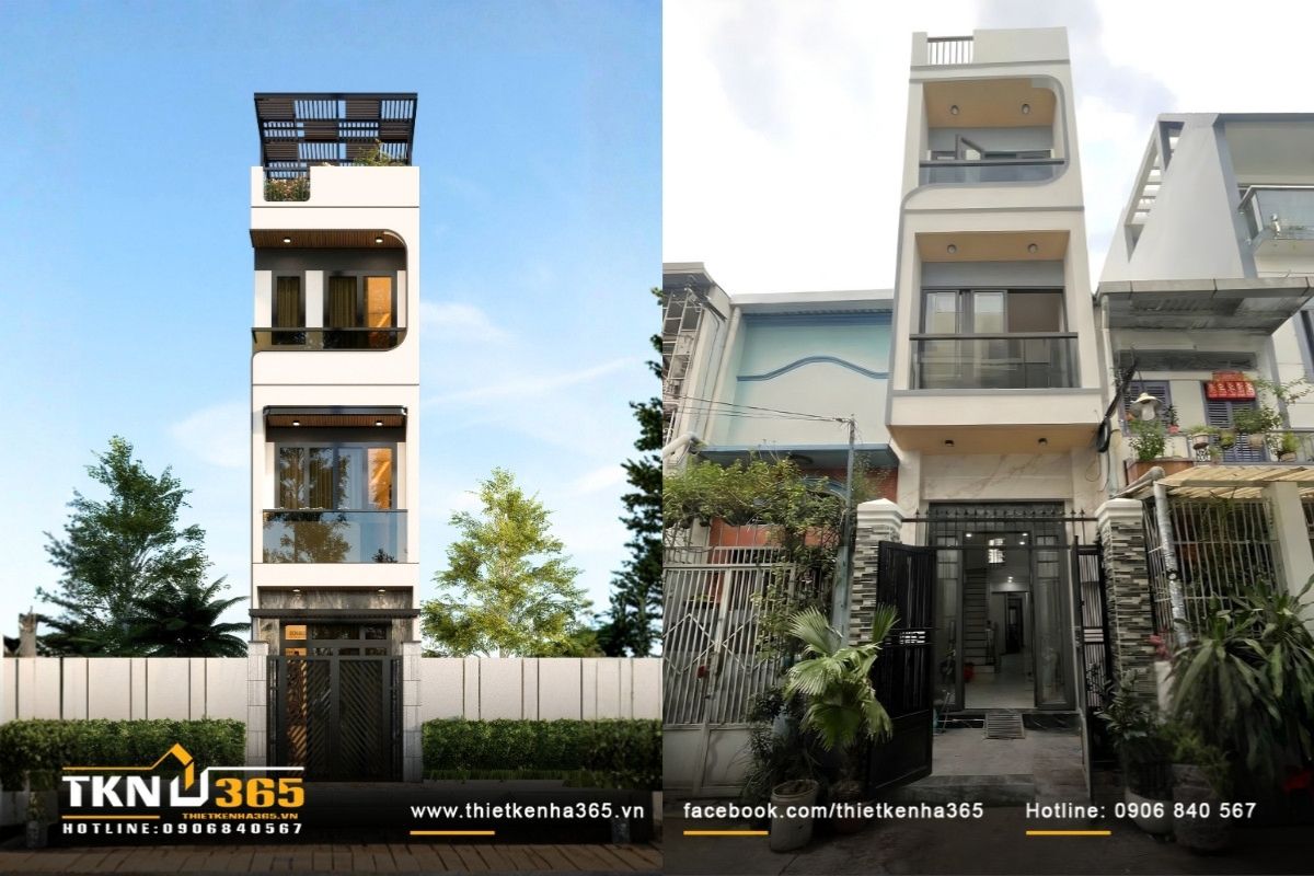 Nhà phố 3 tầng ở quận 8 được cải tạo lại từ công trình cũ đã có nhiều dấu hiệu xuống cấp
