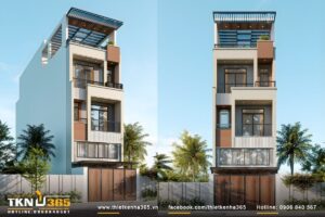 Thiết Kế Nhà 365 70 nha 1 tret 1 lung 2 lau 1 san thuong 0