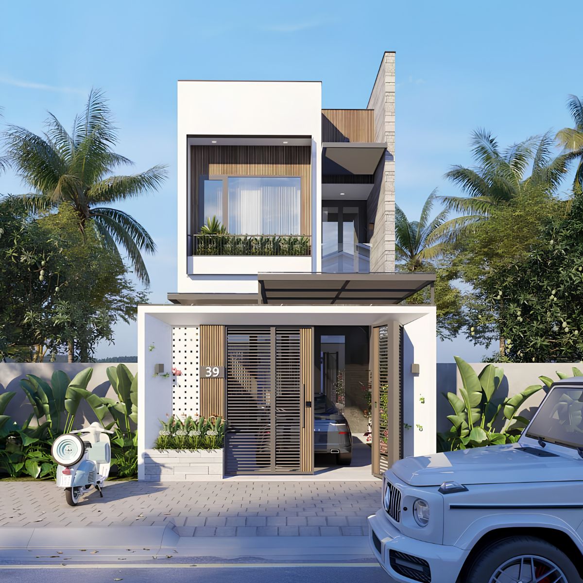 45+ Mẫu Nhà 1 Trệt 1 Lửng 1 Lầu 4x16 Đẹp, Hiện Đại Và Tối Ưu Không Gian 2026 12 Mẫu nhà 1 trệt 1 lửng 1 lầu 4x16 phong cách hiện đại tối giản dễ tối ưu chi phí (Ảnh: Sưu tầm)