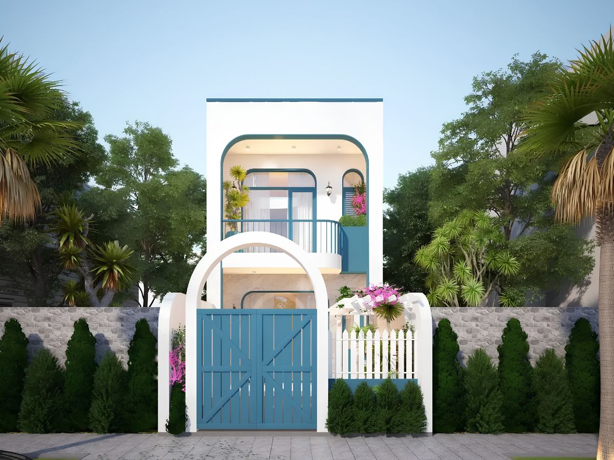 45+ Mẫu Nhà 1 Trệt 1 Lửng 1 Lầu 4x16 Đẹp, Hiện Đại Và Tối Ưu Không Gian 2026 18 Mẫu nhà 1 trệt 1 lửng 1 lầu 4x16 thiết kế tối giản hiện đại có ban công xanh phù hợp với gia đình trẻ (Ảnh: Sưu tầm)
