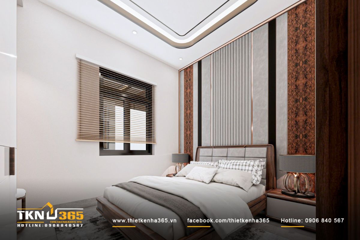 Thiết kế nội thất biệt thự vườn 1 tầng mái Thái ưu tiên sự gắn kết giữa các thế hệ 22 Hệ cửa sổ mở trực tiếp ra sân vườn giúp không gian phòng ngủ luôn thoáng sáng và dễ chịu suốt cả ngày